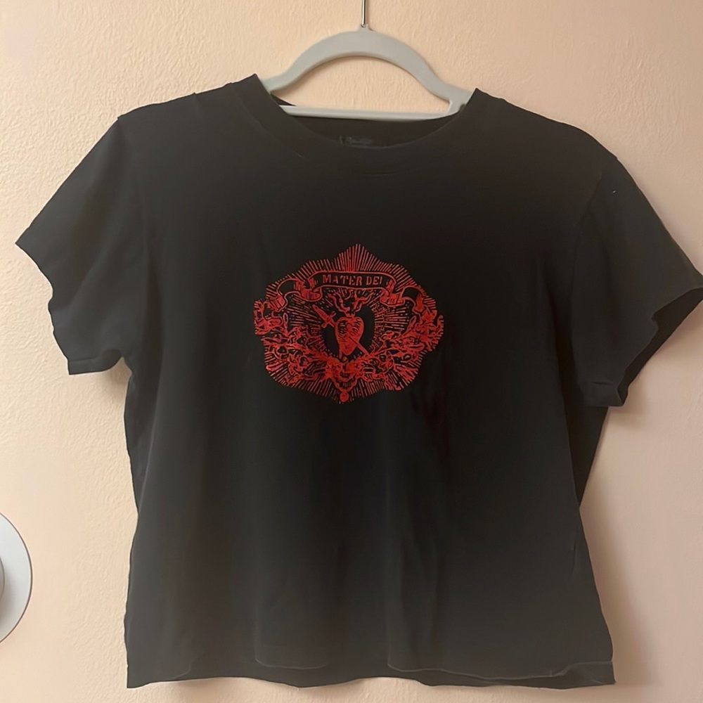 off-black brandy melville mater dei top